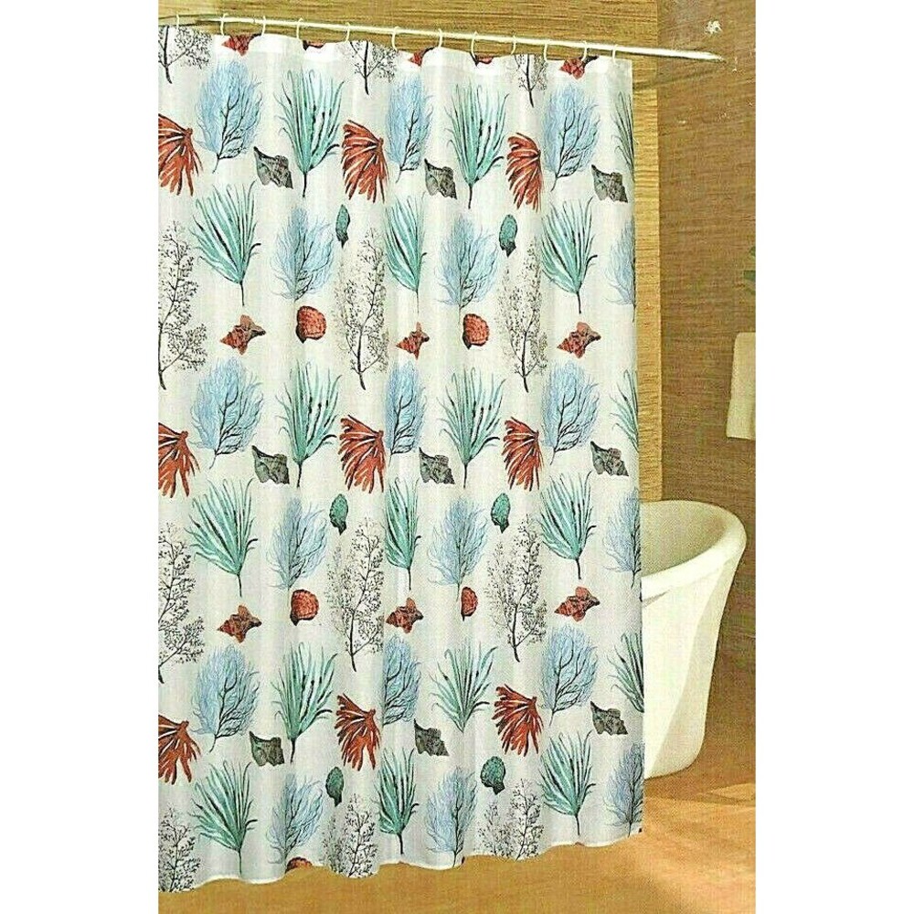 Caribbean Joe Isle Shower Curtain Fabric Beach Summer House Tropical Coastal